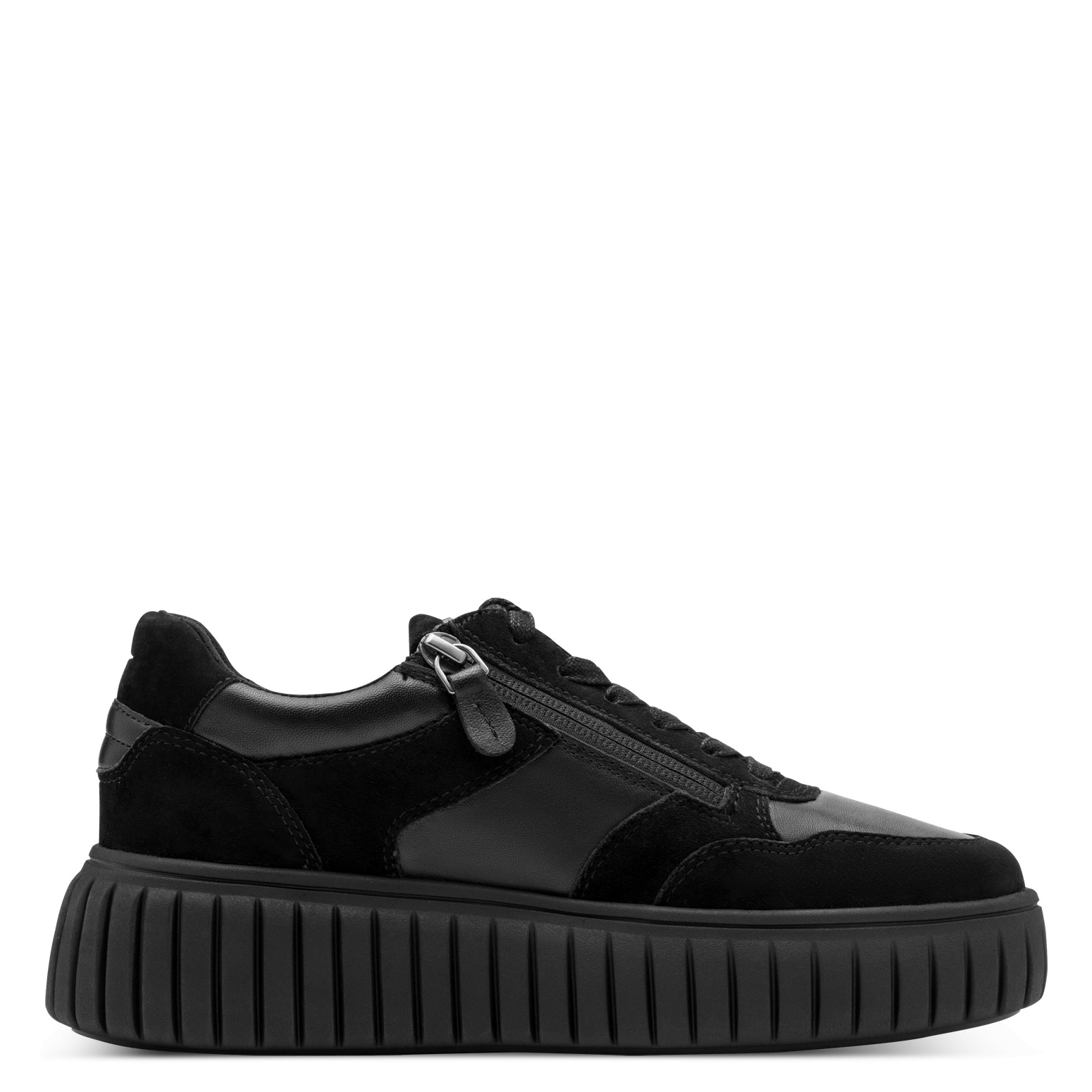 Sneakers Donna in Pelle Nero con Strass, Plantare Estraibile, TAMARIS - 23776