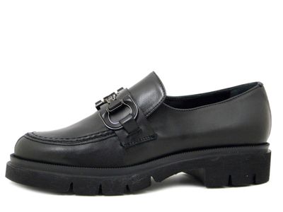 Mocassini Donna in Pelle Nero, Tacco Basso 3 cm, Osvaldo Pericoli - I5LAI