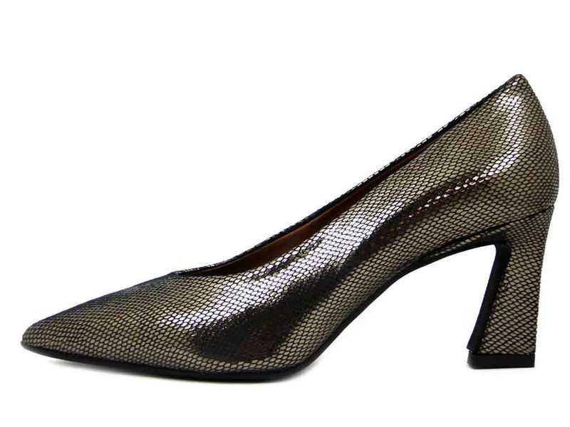 Decolleté in Pelle Canna di Fucile, Tacco Medio 7 cm, Made in Italy, Osvaldo Pericoli - A72 Decolleté in Pelle Canna di Fucile, Tacco Medio 7 cm, Made in Italy, Osvaldo Pericoli - A72