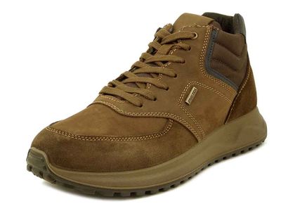 Scarponcini Uomo Waterproof con cerniera in Pelle Marrone, IMAC - 853538