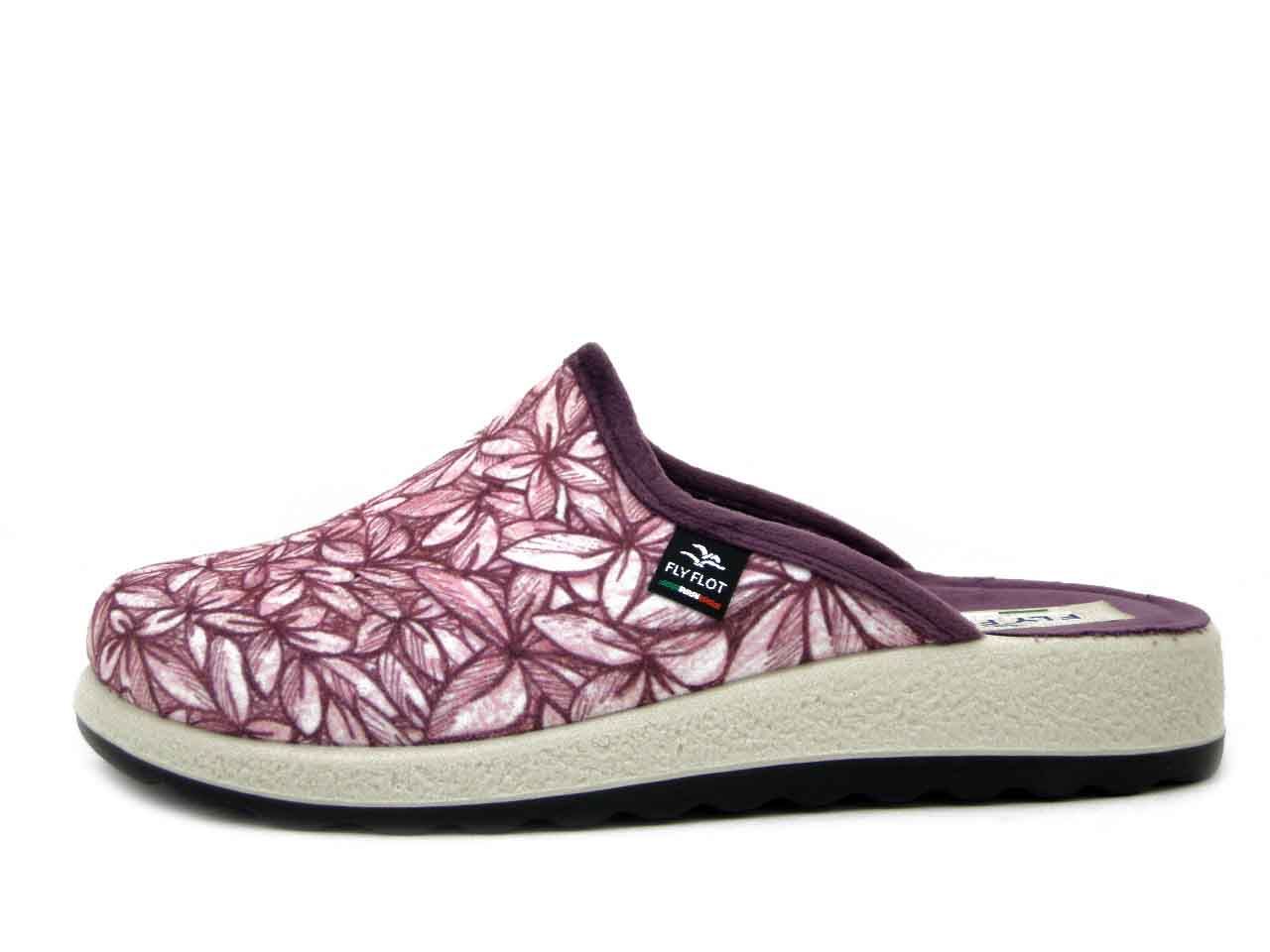 Pantofole Donna Invernali in Rosa e Fuxia Fantasia floreale, FLYFLOT - 51Z36