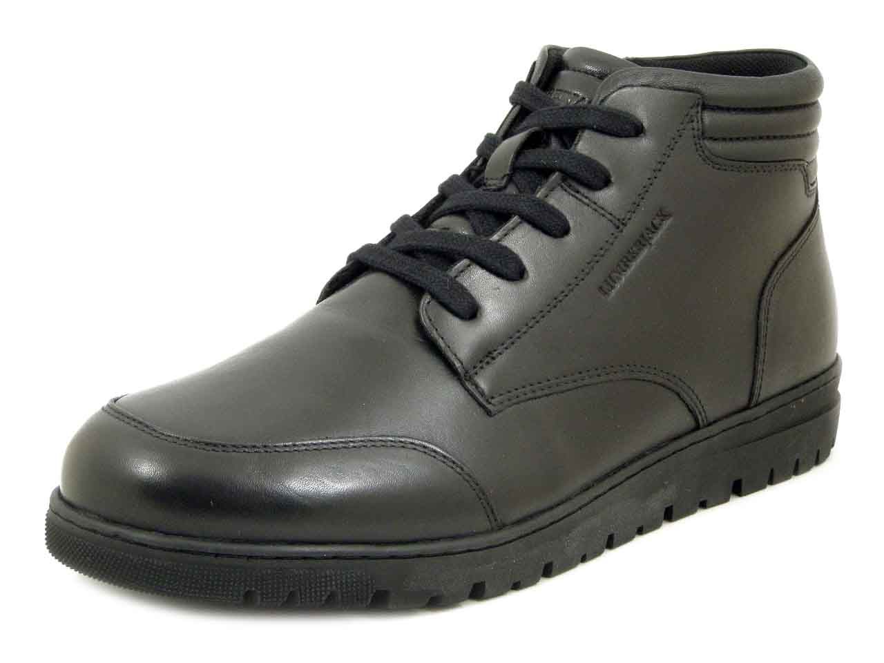Scarpe Uomo Scarponcino Stringato in Pelle Nero con Cerniera, Plantare Estraibile, Lumberjack - 17682