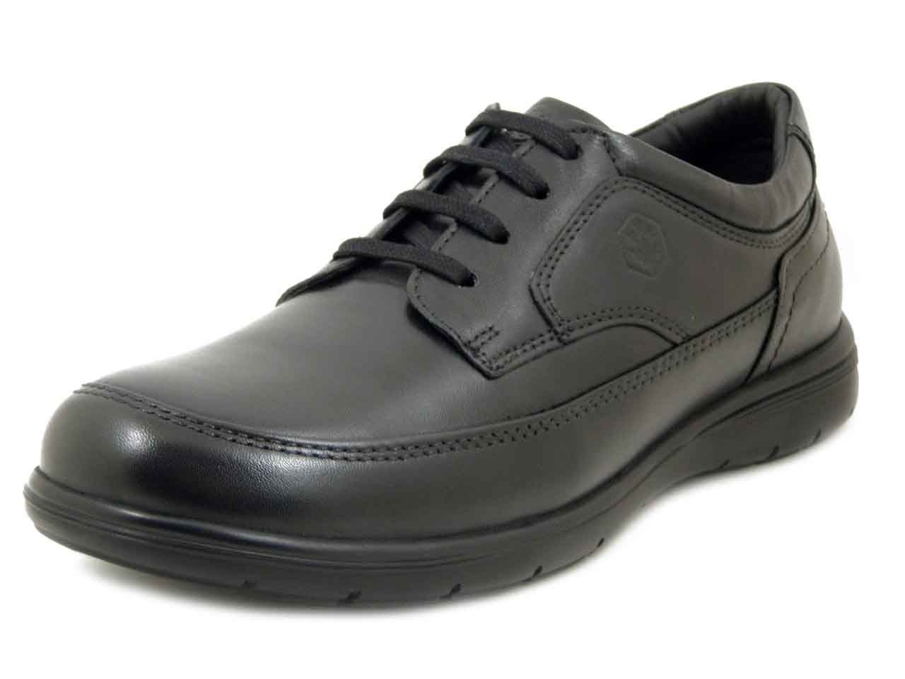 Scarpe Uomo Derby in Pelle Nero, Plantare Estraibile, Lumberjack - 16649