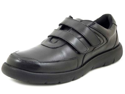 Scarpe Uomo in Pelle Nero, Mocassino con Strap, Plantare Estraibile, STILEDIVITA - 9267
