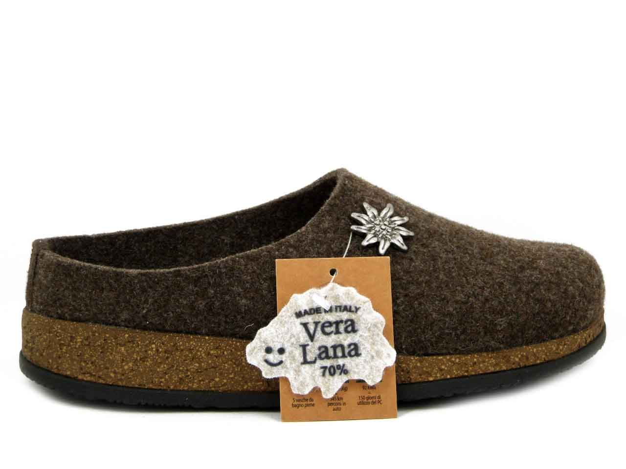 Pantofole Uomo Invernali in Feltro Lana Marrone, LE TIROLESI - BIOB Pantofole Uomo Invernali in Feltro Lana Marrone, LE TIROLESI - BIOB