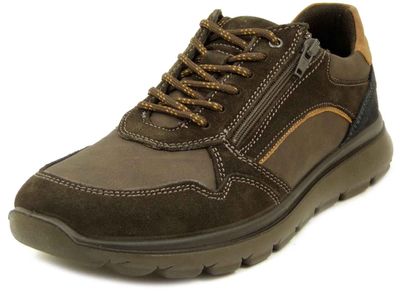 Sneakers Uomo in Pelle Marrone, Pianta Larga, Plantare Estraibile, IMAC - 852421