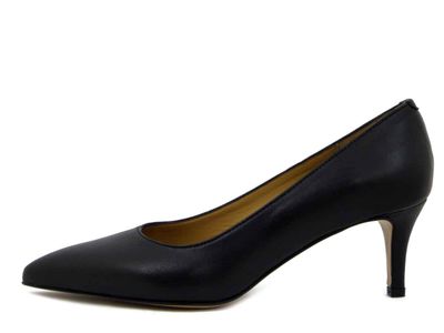 Decolleté in Pelle Nappa Nero, Tacco Medio 6 cm, Made in Italy, Osvaldo Pericoli - 118 Decolleté in Pelle Nappa Nero, Tacco Medio 6 cm, Made in Italy, Osvaldo Pericoli - 118