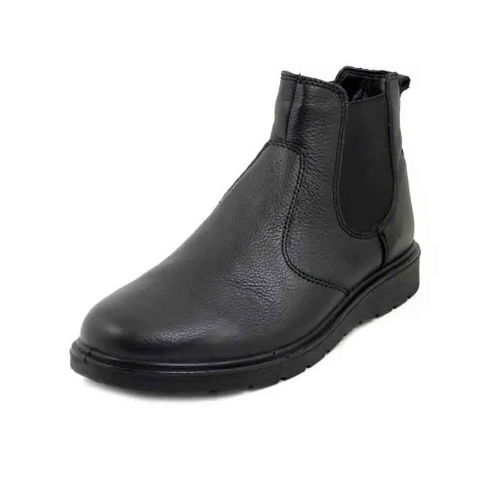 Stivaletti Uomo in Pelle Nero Cerniera, Pianta Comoda, Plantare Estraibile - TADDEO