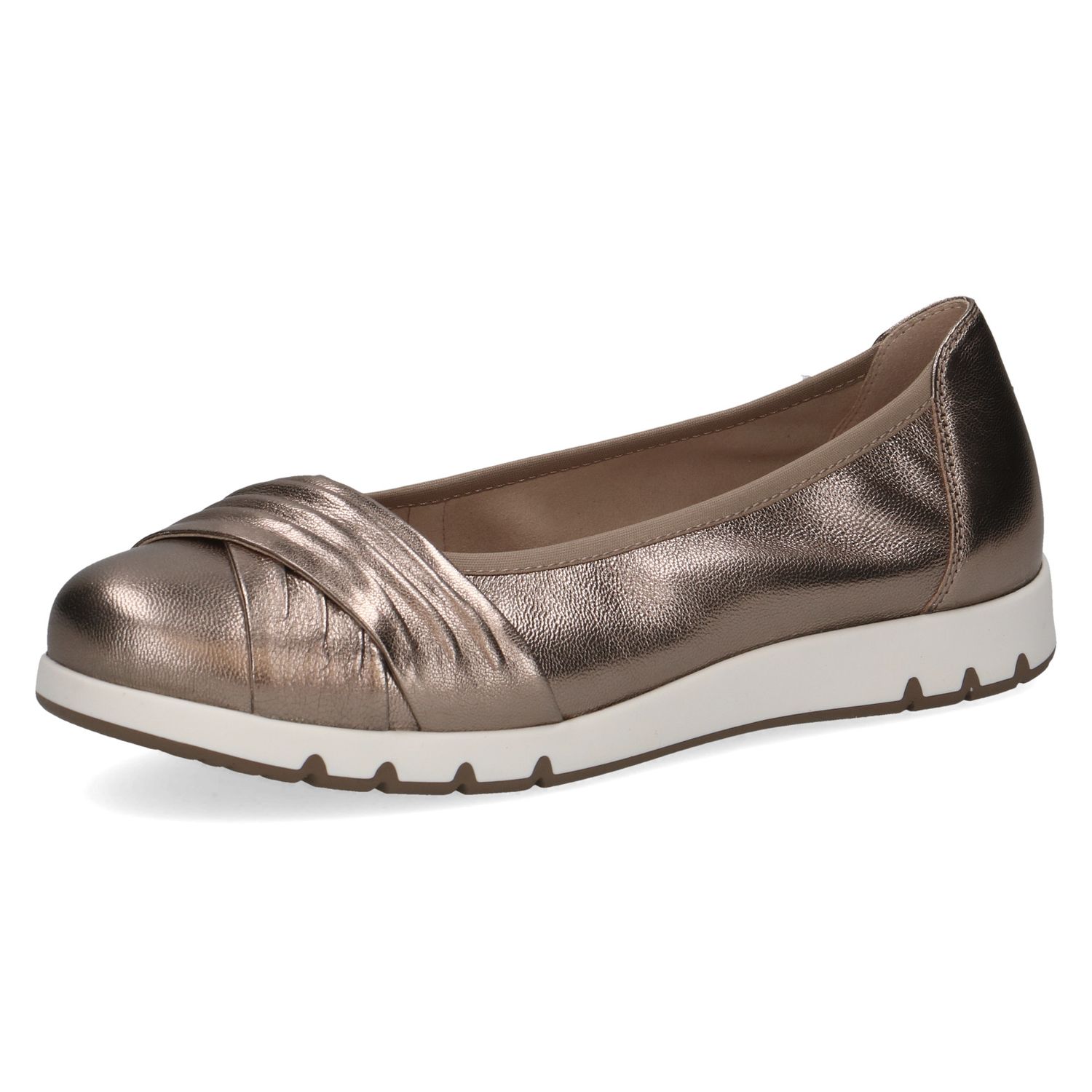 Ballerine in Pelle Bronzo, Pianta Larga, CAPRICE - 22118