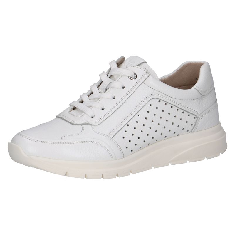 Sneakers Donna Bianche in Morbida Pelle, Plantare Estraibile, CAPRICE - 23755