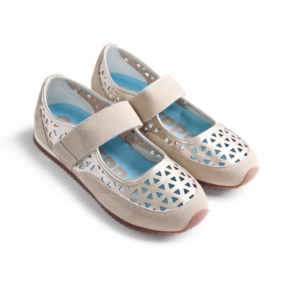 Ballerine Donna Beige e Oro Platino con Strap, Plantare Estraibile, GIOSEPPO - 78131 Ballerine Donna Beige e Oro Platino con Strap, Plantare Estraibile, GIOSEPPO - 78131