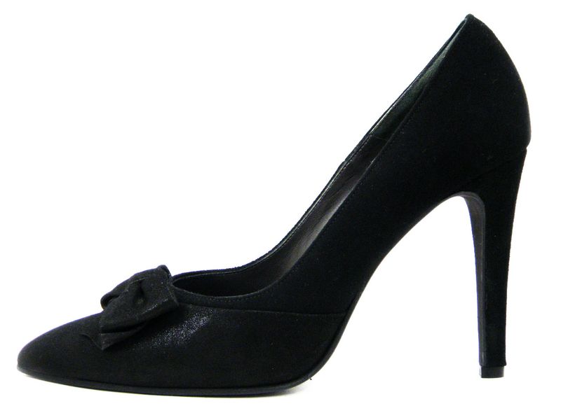 Osvaldo Pericoli, Scarpe Donna Decolleté a punta in Pelle Camoscio Nero, Tacco Alto 10 cm, 721