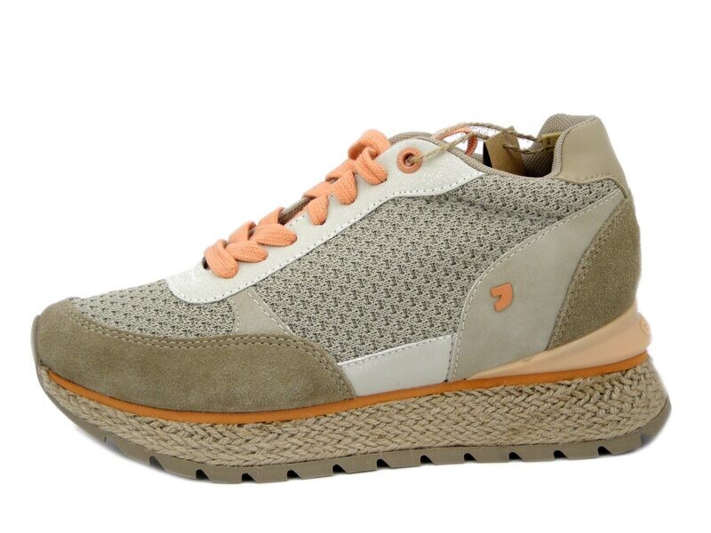Sneakers Donna Beige e Arancio, Zeppa Interna, GIOSEPPO - 72173