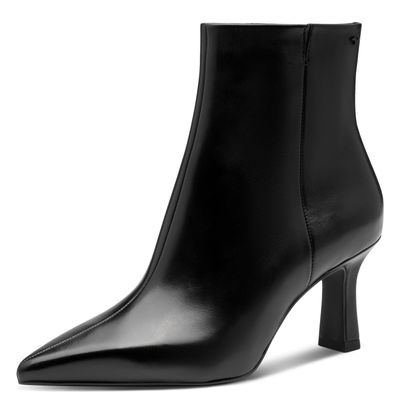 Stivaletti Donna in Pelle Nero, Tacco Medio 7 cm, Tamaris - 25358
