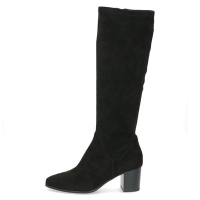 Stivali Donna Elasticizzati in Tessuto Nero, Tacco Medio 6 cm, CAPRICE - 25503 Stivali Donna Elasticizzati in Tessuto Nero, Tacco Medio 6 cm, CAPRICE - 25503
