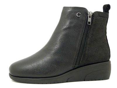 Stivaletti Donna in Pelle Nero, Pianta Larga e Plantare Estraibile, Zeppa Bassa, CINZIA SOFT - 18843 Stivaletti Donna in Pelle Nero, Pianta Larga e Plantare Estraibile, Zeppa Bassa, CINZIA SOFT - 18843