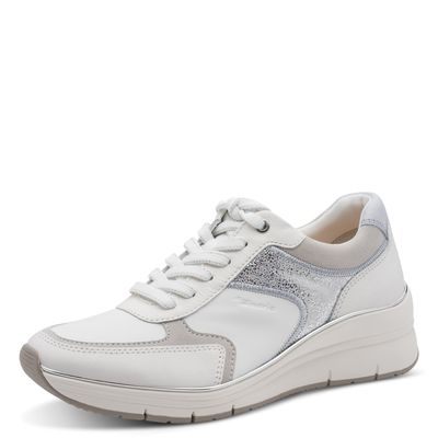 Sneakers Donna Pure Relax in Pelle Bianco, Plantare Estraibile, Tamaris - 23764 Sneakers Donna Pure Relax in Pelle Bianco, Plantare Estraibile, Tamaris - 23764