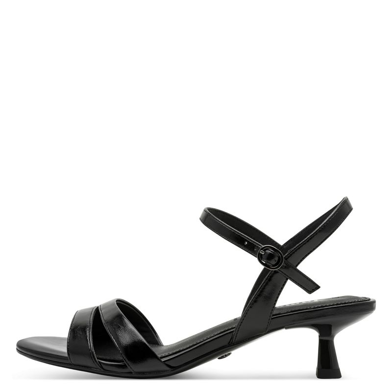 Sandali Donna in Vernice Nero, Tacco Basso, Tamaris - 28314