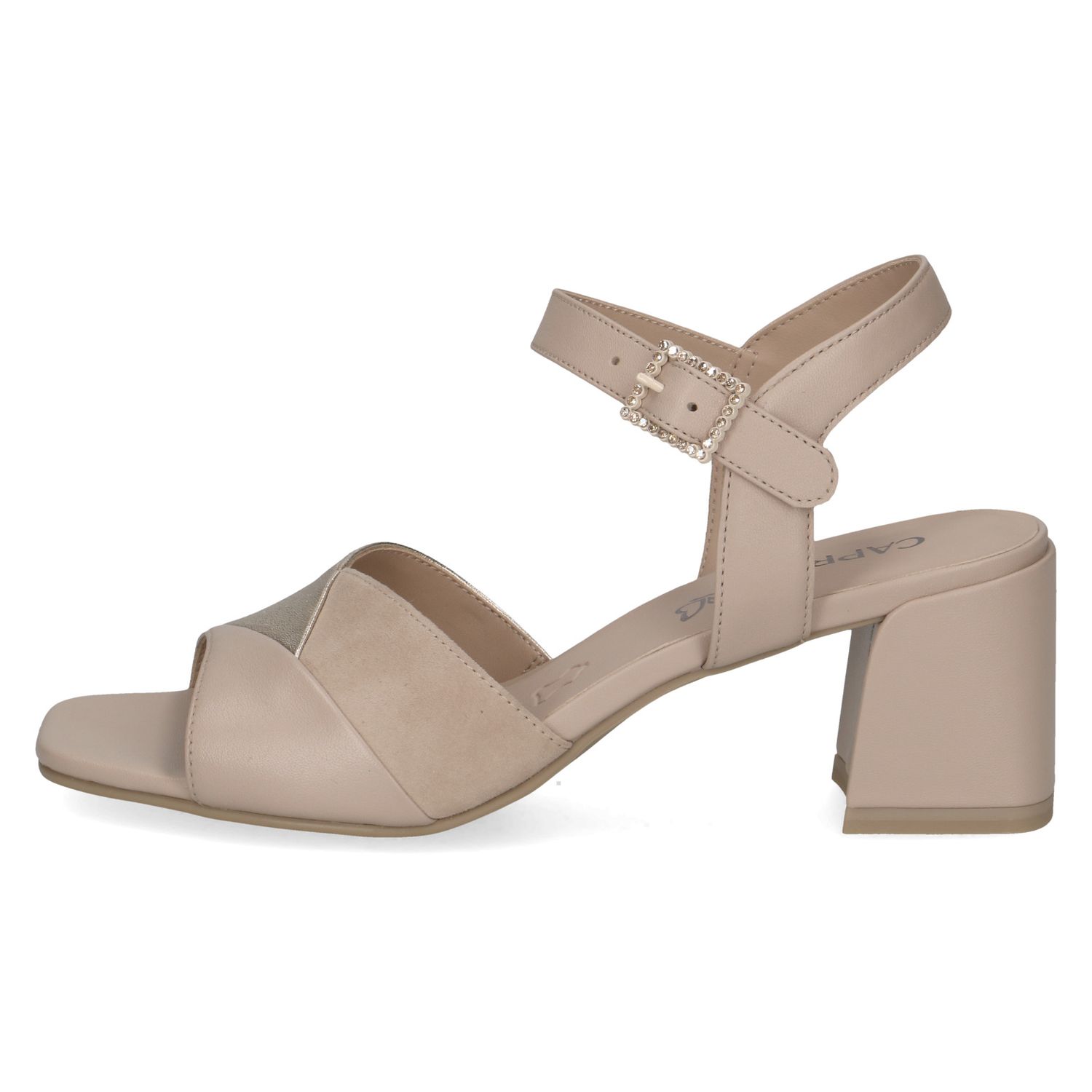 Sandali Donna in Pelle Beige e Oro, Tacco Medio 6 cm, CAPRICE - 28301 Sandali Donna in Pelle Beige e Oro, Tacco Medio 6 cm, CAPRICE - 28301