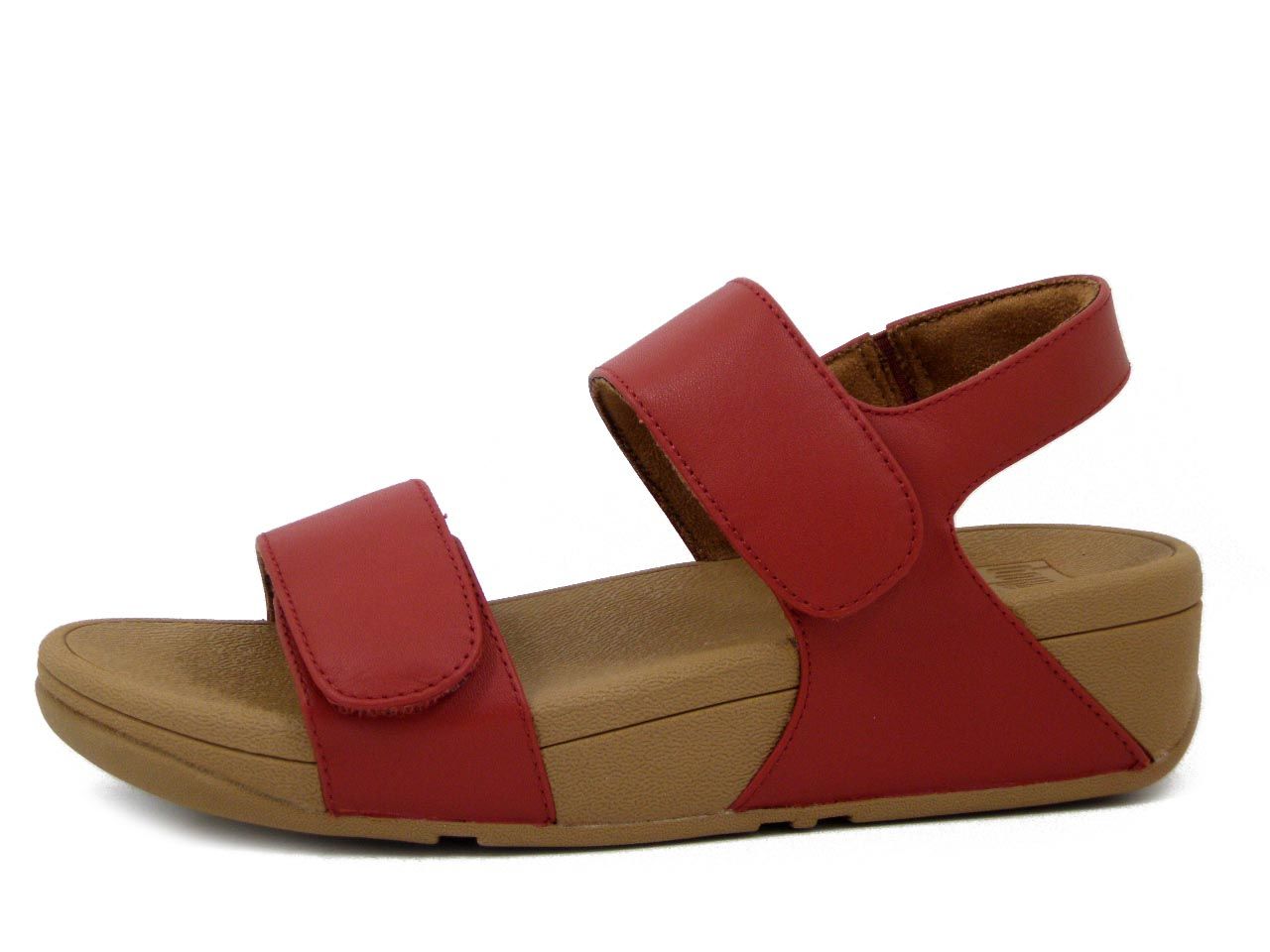 Sandali Donna in Pelle Rosso con Strap, Zeppa Bassa, FITFLOP - FV8D47