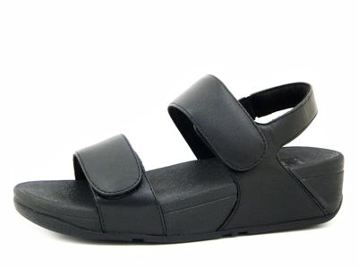 Sandali Donna in Pelle Nero con Strap, Zeppa Bassa, FITFLOP - FV8090 Sandali Donna in Pelle Nero con Strap, Zeppa Bassa, FITFLOP - FV8090