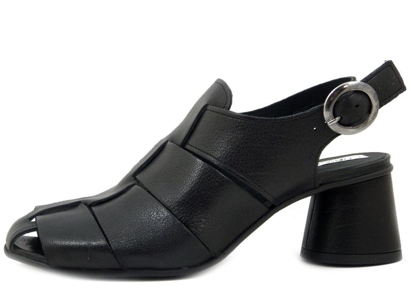 Sabot Donna in Pelle Nero, Tacco Medio 5 cm, Osvaldo Pericoli - ASSIA03