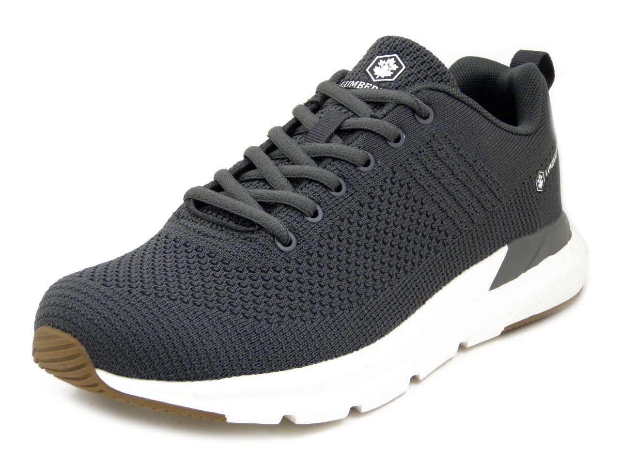 Sneakers Uomo Scarpe da Ginnastica in Tessuto Grigio, Sottopiede Memory Estraibile, LUMBERJACK - 8398