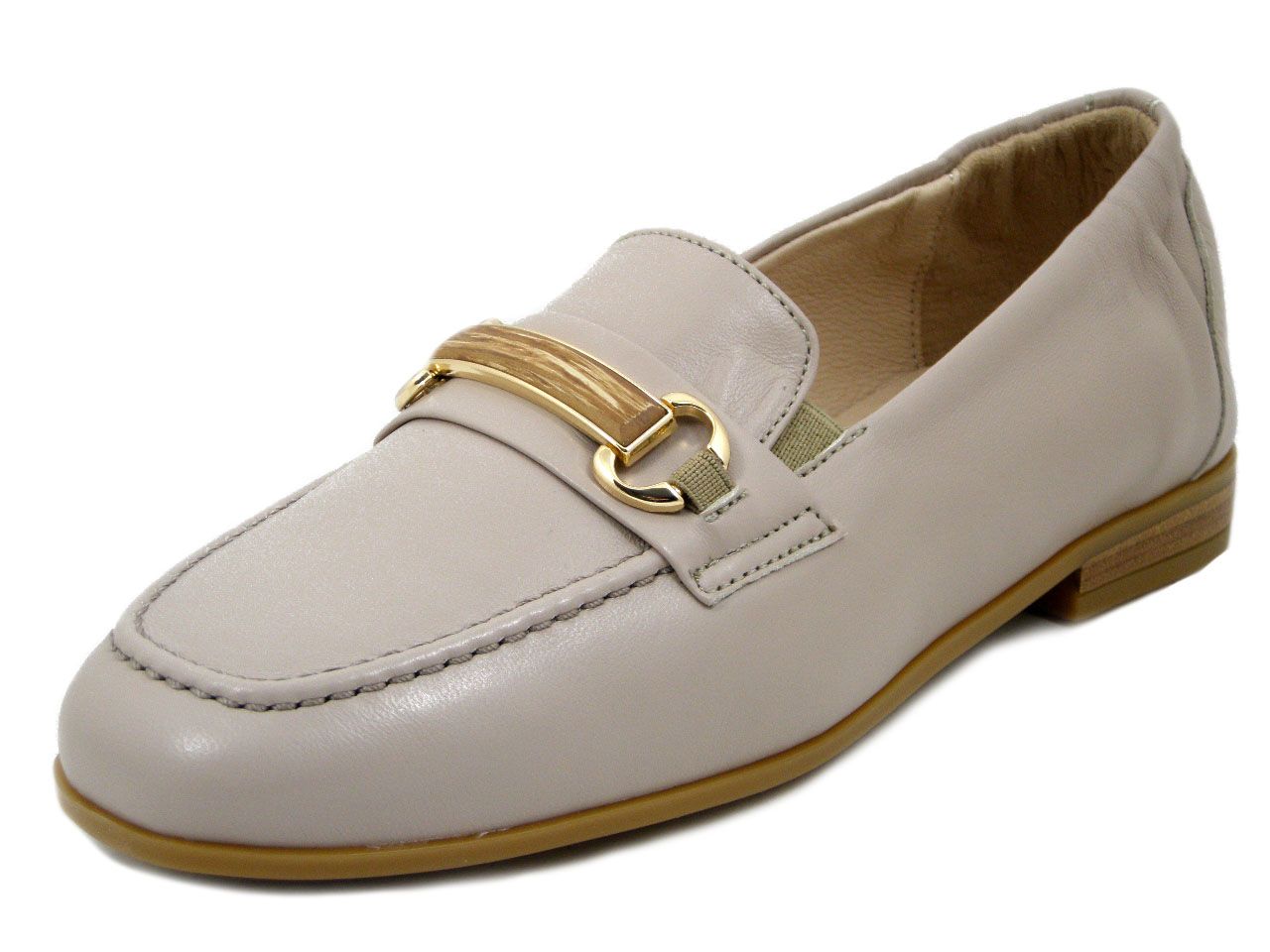 Mocassini Donna in Pelle Beige Nude, Osvaldo Pericoli - GAIAG5