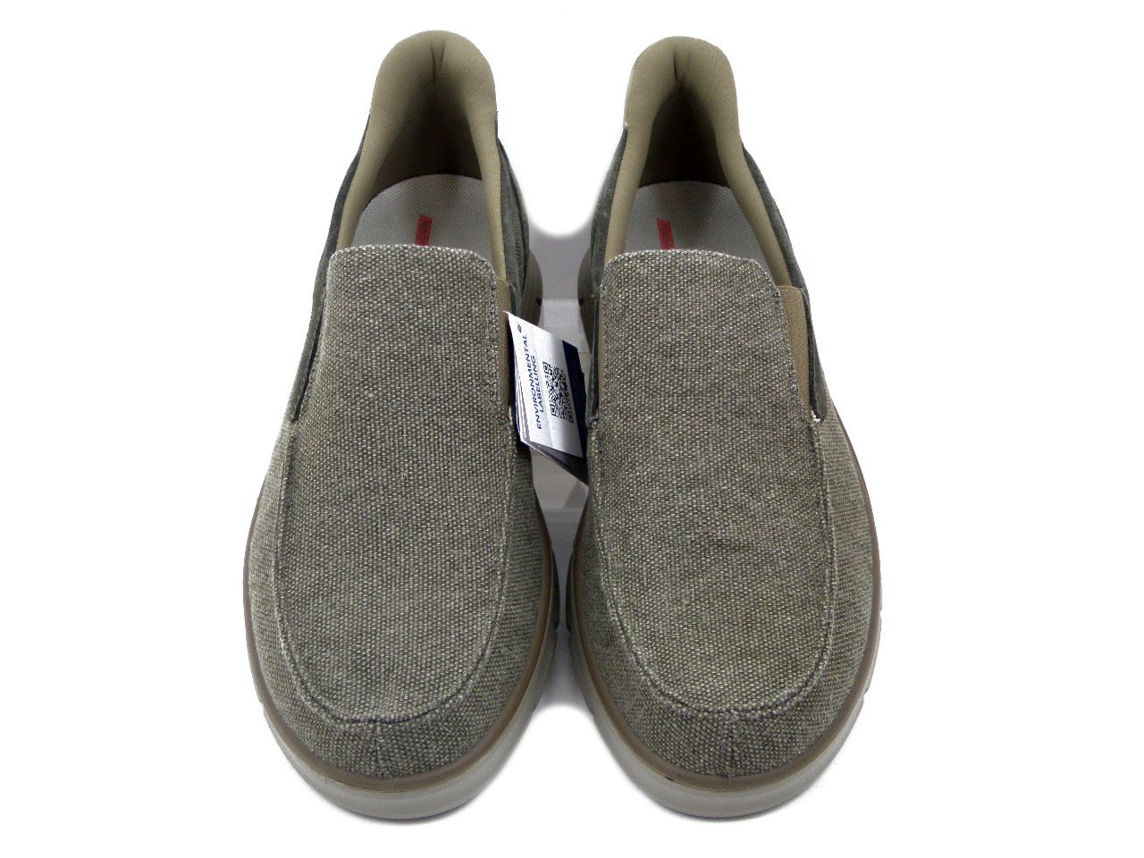 Mocassini Uomo Easy Fit in Camoscio e Tessuto Verde, Plantare Estraibile, IMAC - 102250