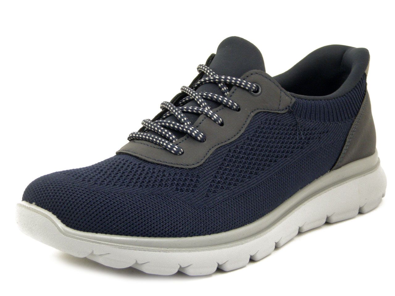 Sneakers Uomo Easy Fit in Tessuto Blu, Pianta Larga, Plantare Estraibile, IMAC - 102570