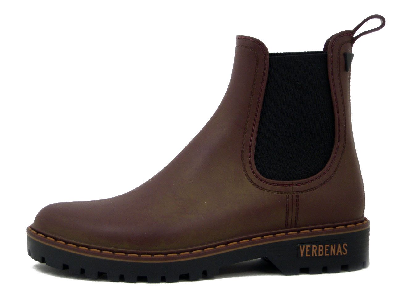 Stivaletti da Pioggia Donna in Gomma Bordeaux, Tacco Basso, VERBENAS - GAUDIBO Stivaletti da Pioggia Donna in Gomma Bordeaux, Tacco Basso, VERBENAS - GAUDIBO