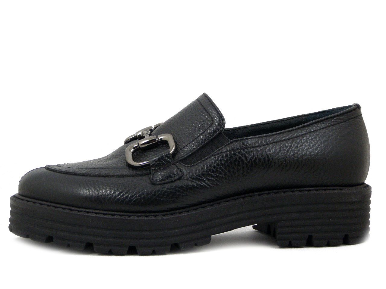 Mocassini Donna in Pelle Nero, Tacco Basso, Vernissage by Soffice Sogno - I22733