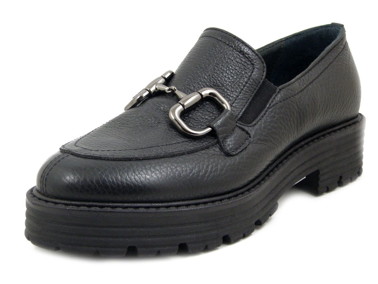 Mocassini Donna in Pelle Nero, Tacco Basso, Vernissage by Soffice Sogno - I22733