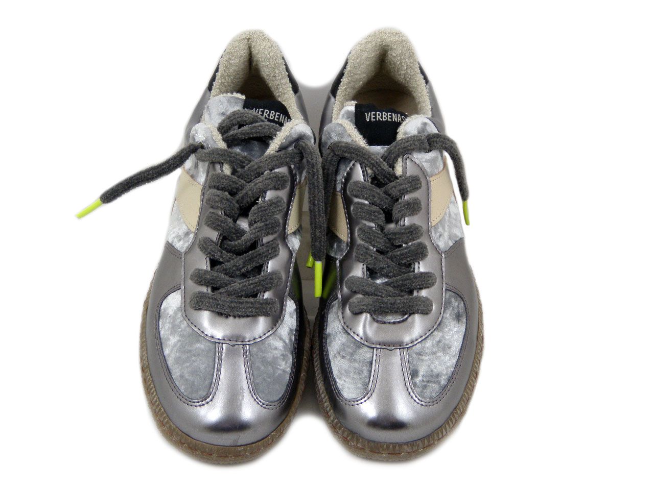 Sneakers Donna in Velluto Grigio Argento, VERBENAS - SORA10