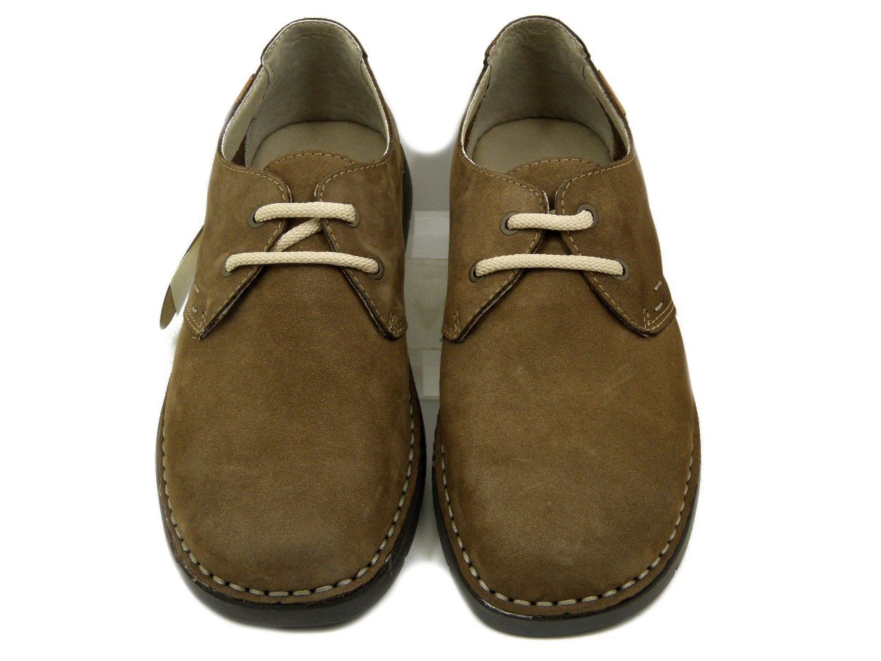 Scarpe Uomo Estive in Pelle Nabuk Marrone, Pianta Larga, Walk in The City - 32841
