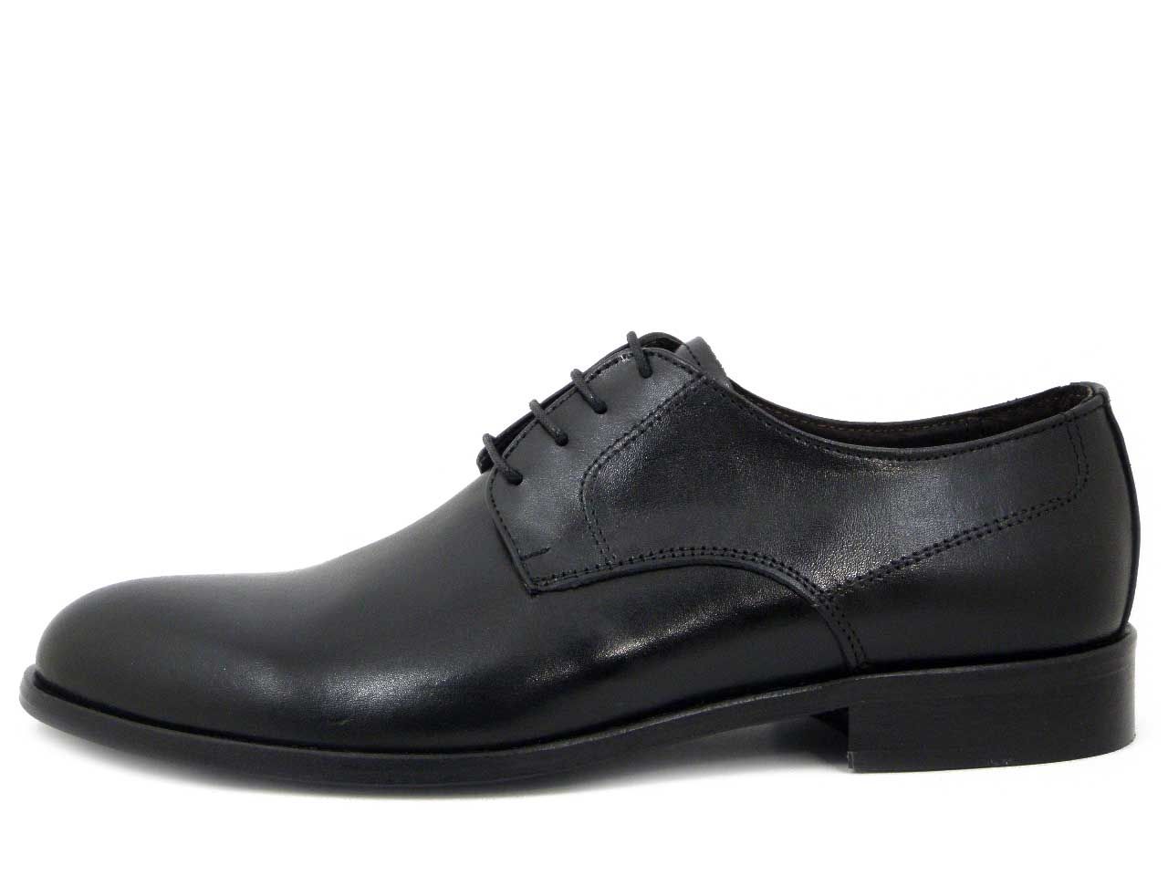 Scarpe Uomo Derby in Pelle Nero, Made in Italy - 600