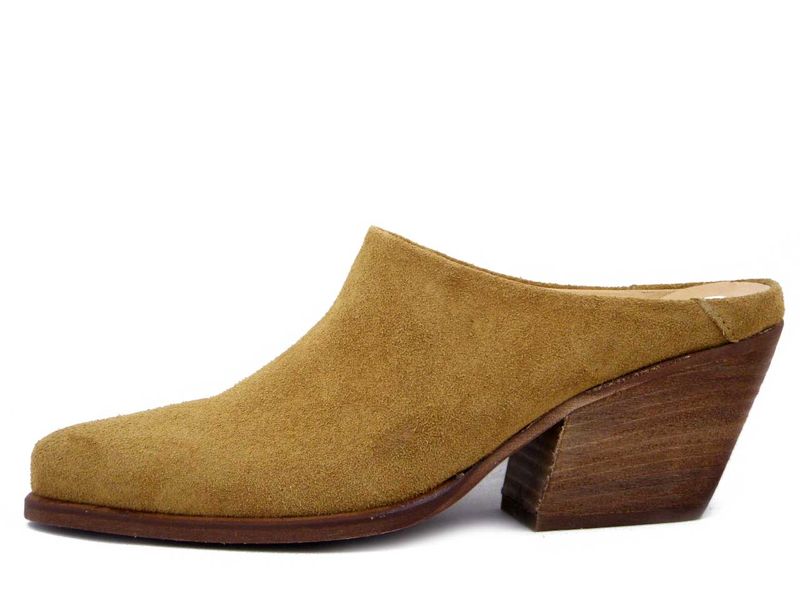 Sabot Donna Texano in Pelle Camoscio Beige, Osvaldo Pericoli - 260CU Sabot Donna Texano in Pelle Camoscio Beige, Osvaldo Pericoli - 260CU