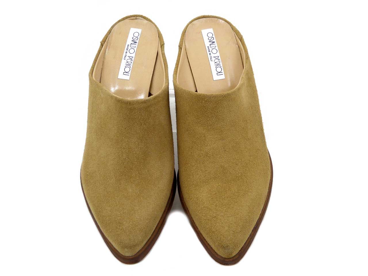 Sabot Donna Texano in Pelle Camoscio Beige, Osvaldo Pericoli - 260CU