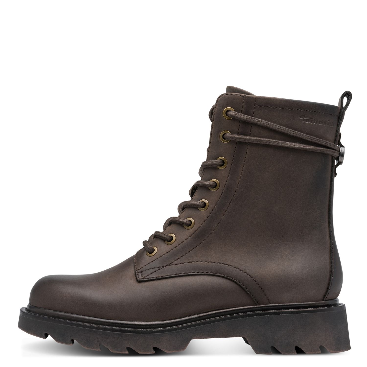 Anfibi Stivaletti Donna in Pelle Marrone Scuro con Cerniera, Suola Antiscivolo, Tamaris - 25219 Anfibi Stivaletti Donna in Pelle Marrone Scuro con Cerniera, Suola Antiscivolo, Tamaris - 25219