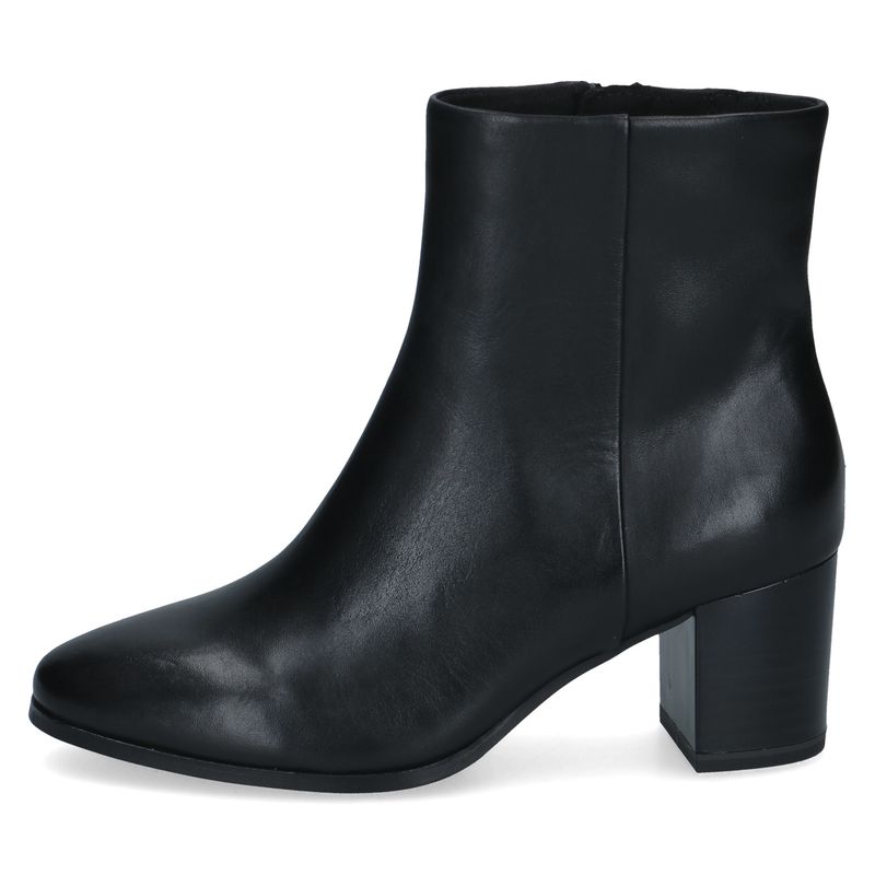 Stivaletti Donna in Pelle Nero, Tacco Medio 6 cm, CAPRICE - 25313