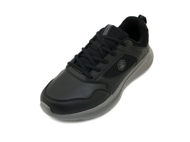 Scarpe da Ginnastica Uomo in Eco Pelle Nero, Sottopiede Memory Estraibile, LUMBERJACK - 0738