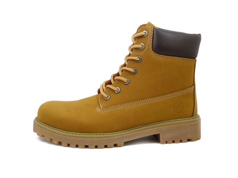 Scarponcini Anfibi Uomo in Pelle Nabuk Giallo, Lumberjack - RIVER 2172 Scarponcini Anfibi Uomo in Pelle Nabuk Giallo, Lumberjack - RIVER 2172