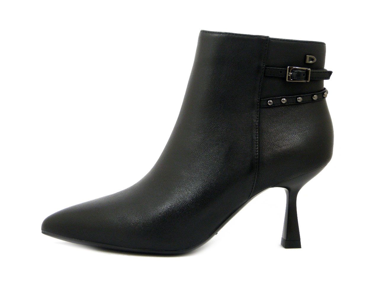 Stivaletti Tronchetti Donna a punta in Pelle Nero, Tacco Medio 7 cm, DONNA SERENA - 2H6231 Stivaletti Tronchetti Donna a punta in Pelle Nero, Tacco Medio 7 cm, DONNA SERENA - 2H6231