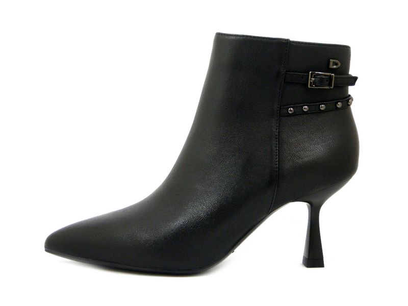 Stivaletti Tronchetti Donna a punta in Pelle Nero, Tacco Medio 7 cm, DONNA SERENA - 2H6231 Stivaletti Tronchetti Donna a punta in Pelle Nero, Tacco Medio 7 cm, DONNA SERENA - 2H6231