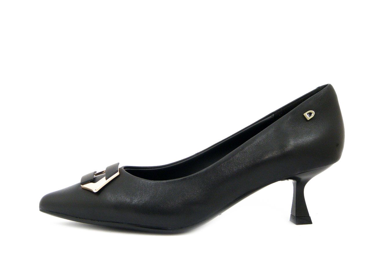Scarpe Donna Decolleté DS GEL in Pelle Nero, Tacco Medio 5 cm, DONNA SERENA - 436218
