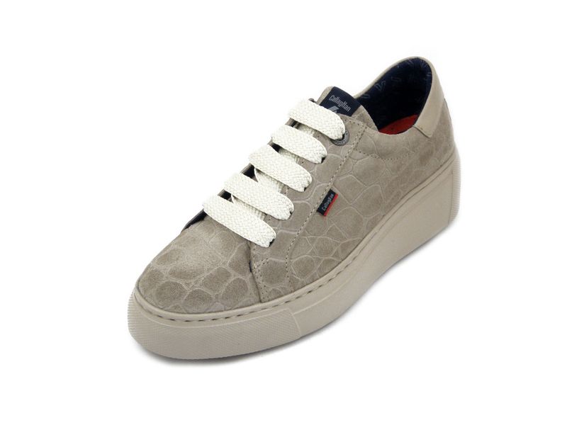 Sneakers Donna in Pelle Camoscio Beige, Pianta Comoda, Plantare Estraibile, CALLAGHAN - 14940 Sneakers Donna in Pelle Camoscio Beige, Pianta Comoda, Plantare Estraibile, CALLAGHAN - 14940