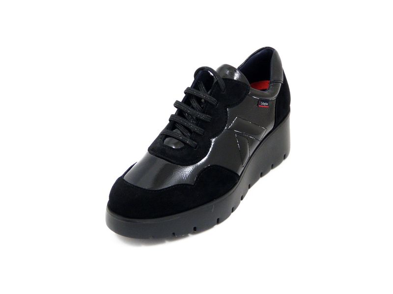 Sneakers Donna in Camoscio e Pelle Lucida Nero, Pianta Comoda, Plantare Estraibile, CALLAGHAN - 32128 Sneakers Donna in Camoscio e Pelle Lucida Nero, Pianta Comoda, Plantare Estraibile, CALLAGHAN - 32128