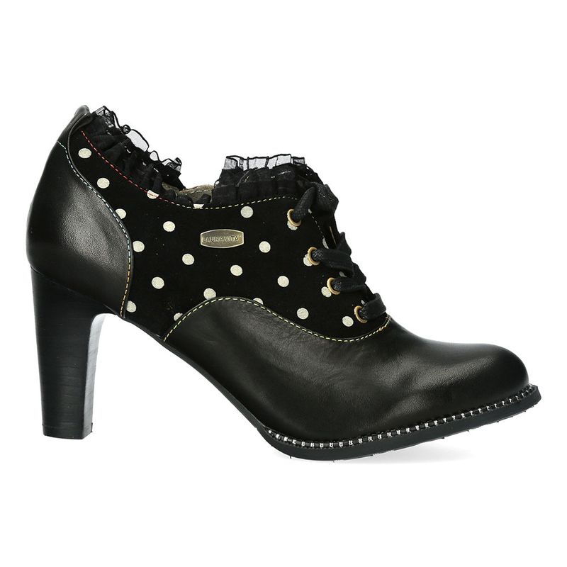 Francesine Donna in Pelle Nero Fantasia a Pois, Tacco Alto 8 cm, LAURA VITA - ALCBANEO14 Francesine Donna in Pelle Nero Fantasia a Pois, Tacco Alto 8 cm, LAURA VITA - ALCBANEO14