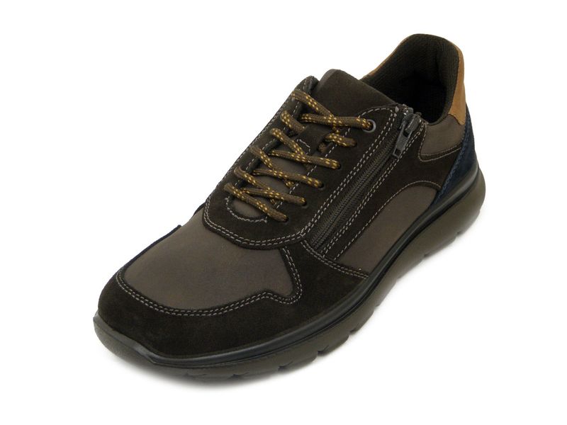 Sneakers Uomo in Pelle Marrone, Pianta Larga, Plantare Estraibile, IMAC - 202491 Sneakers Uomo in Pelle Marrone, Pianta Larga, Plantare Estraibile, IMAC - 202491
