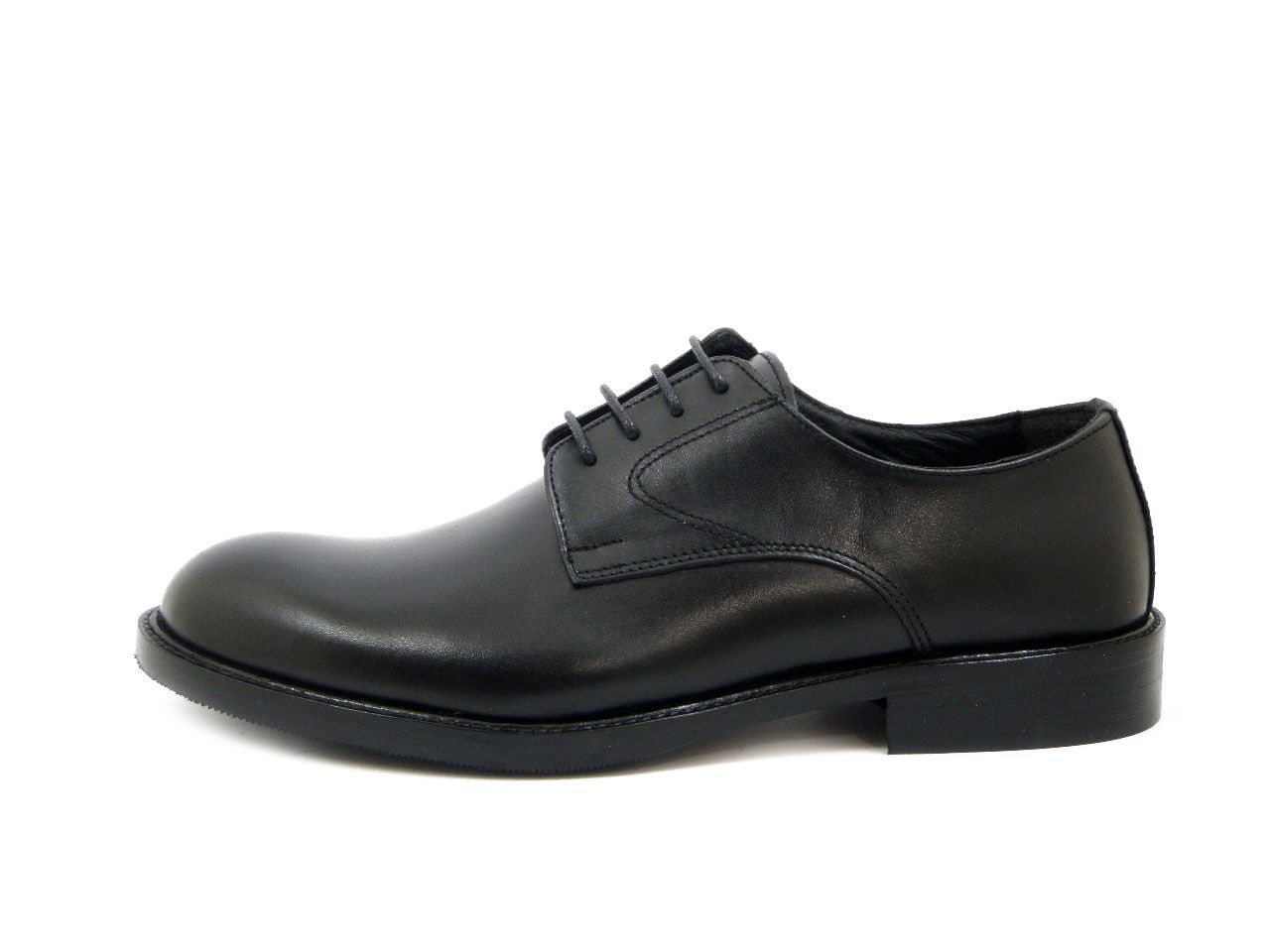 Scarpe Uomo Derby Casual Elegante in Pelle Nero, Made in Italy - 30020 Scarpe Uomo Derby Casual Elegante in Pelle Nero, Made in Italy - 30020